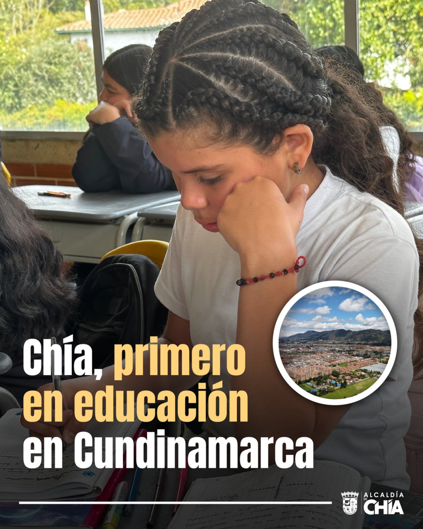 Chía ocupa el primer lugar en educación en Cundinamarca
